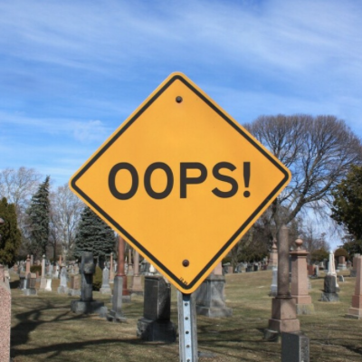 a warning sign that says "Oops!"