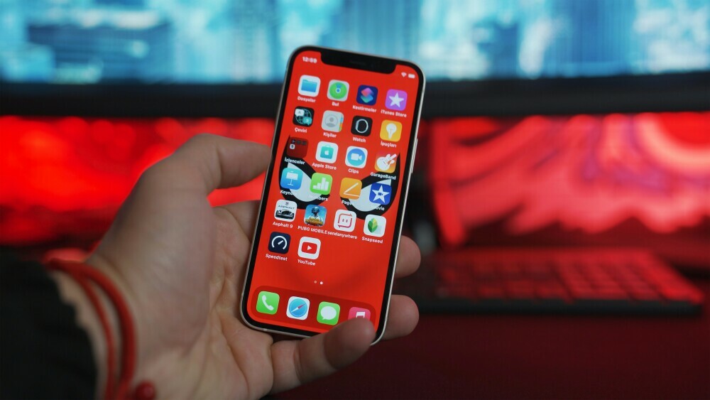 Someone looking at their apps on a phone