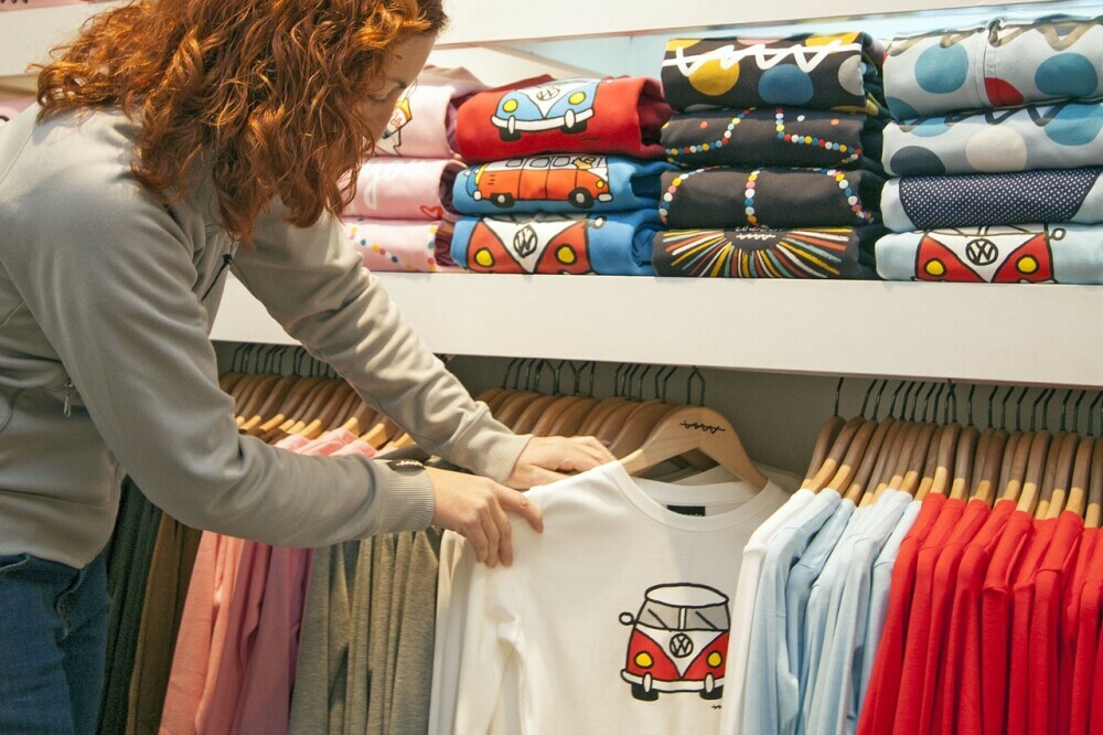 T-shirts made using print on demand